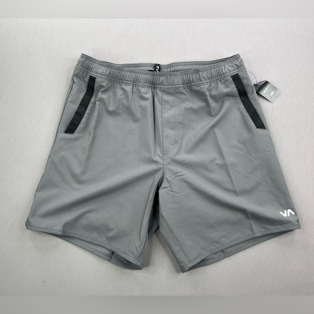 RVCA MENS KEVIN 2-IN-1 HYBRID ATHLETIC SHORTS BUILT IN LINER